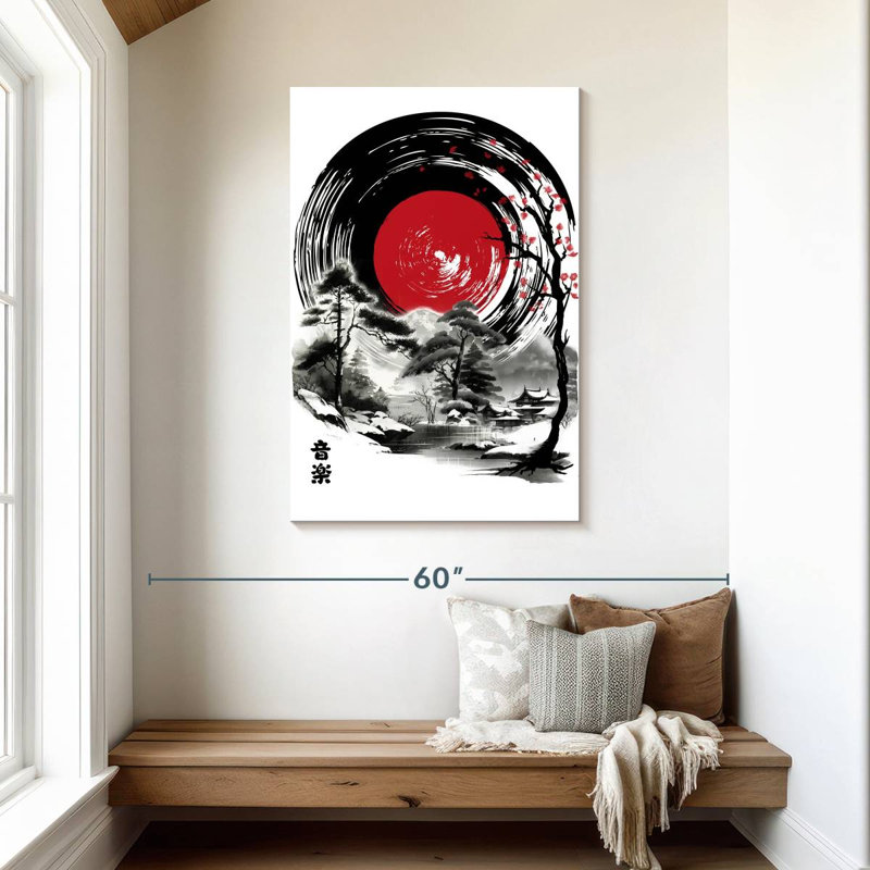 Aime Sound Of Japan Sumi-E, 45" H x 30" W