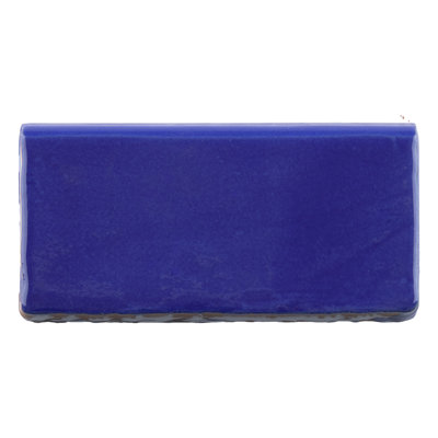 Viva 6" L x 3" W Ceramic Bullnose Tile Trim in Blue