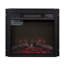 Foyer électrique 18 po, puissance de chauffage de 1400 W, flamme réaliste, verre trempé noir, télécommande, chauffage de foyer 1400 W, 4777 BTU, température réglable