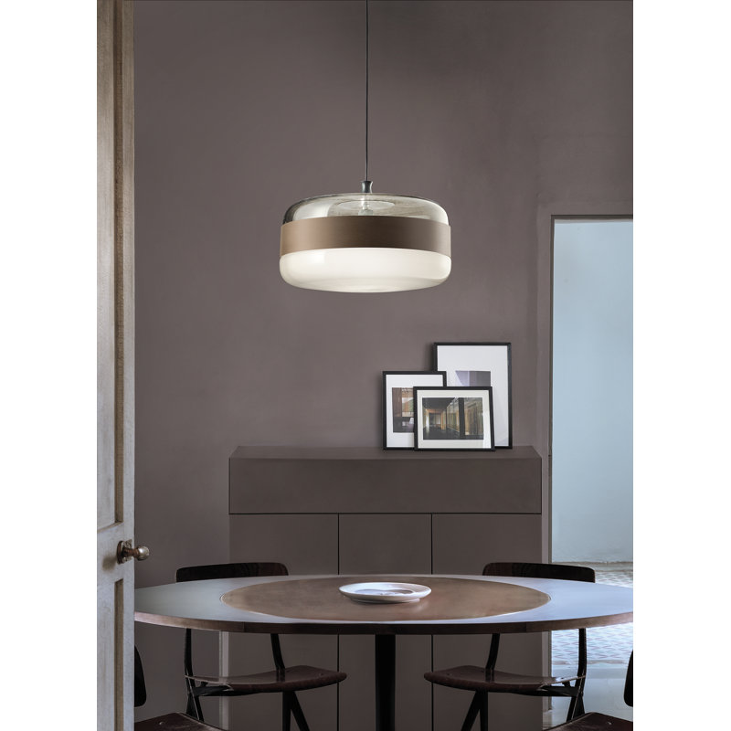 Futura 1 - Light Pendant, 88" H x 8" W x 8" D, Crystal/Copper, Matte Black/Glossy Copper