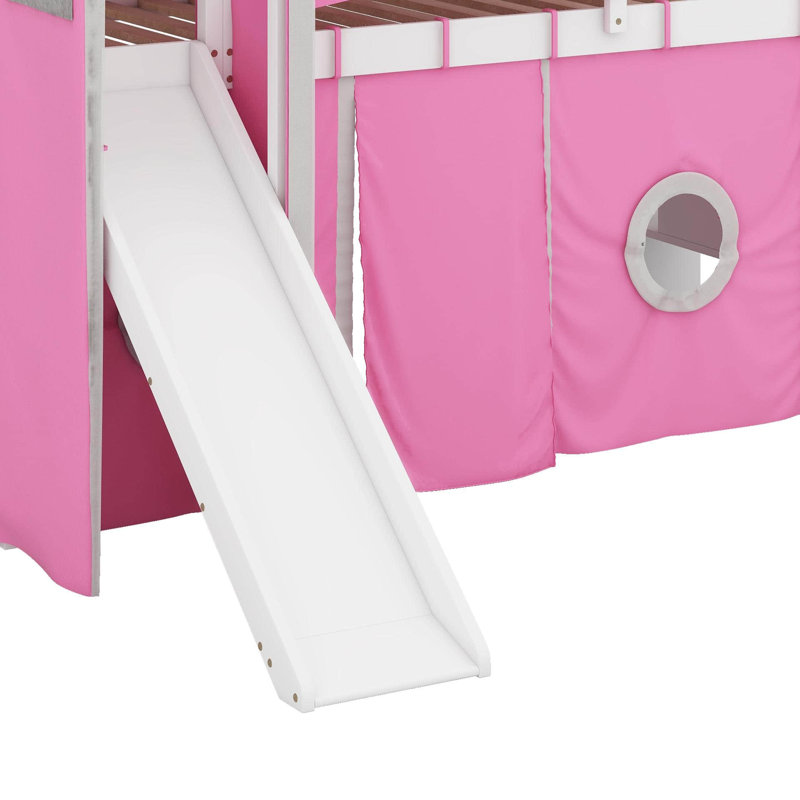 Lit mezzanine simple avec tente et tour