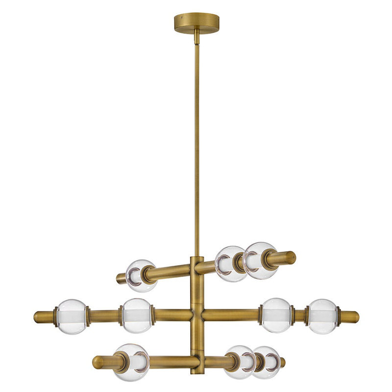 Hinkley Saxon Chandelier, 14.25" H x 36" W x 36" D