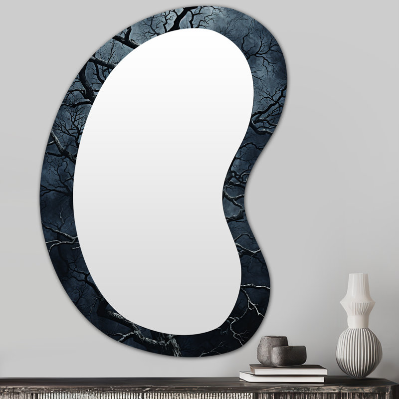 Miroir mural moderne gothique gris, 31 po x 22 po