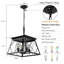 16" Industrial 4-Light Pendant Chandelier, Modern Metal Cage Design, Adjustable Hanging Light For Dining Room-386531128