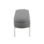 Banc de rangement Chloe en métal chromé et similicuir gris par Lumisource