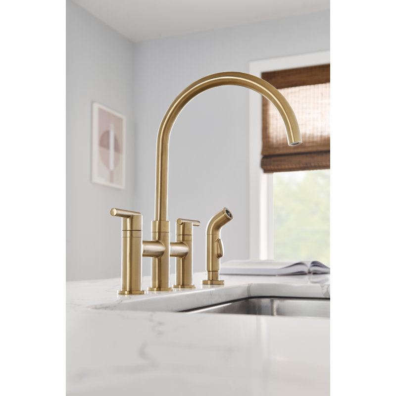 Parma Bridge Faucet, Brushed Bronze