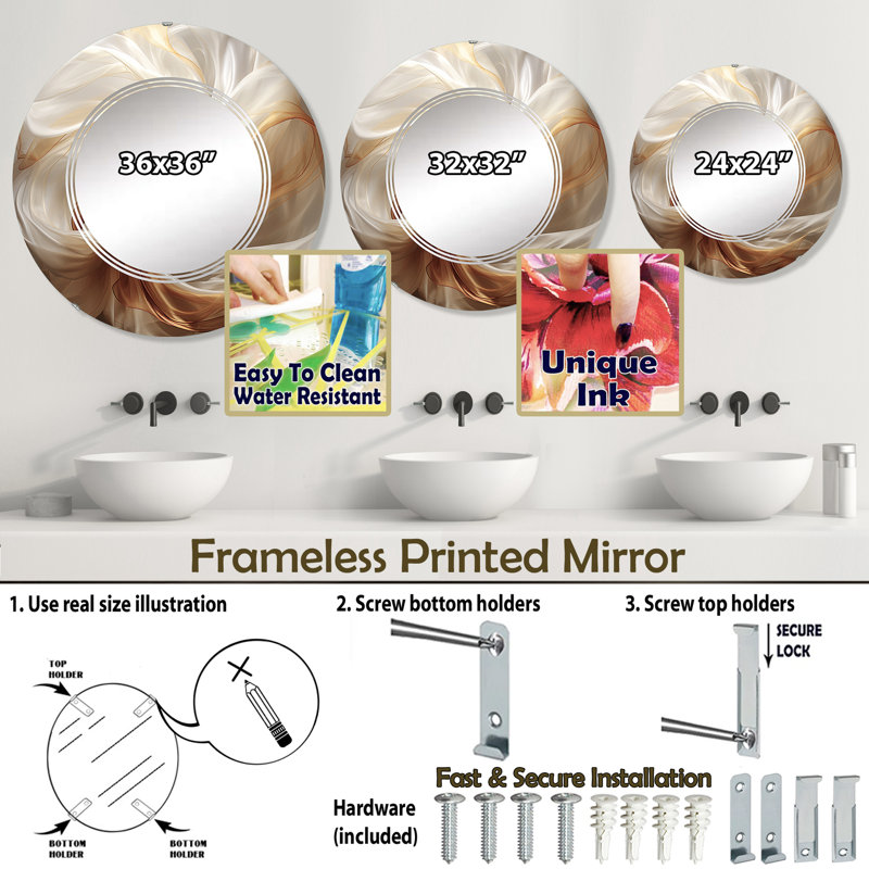 Miroir Zeeke, 24 po x 24 po