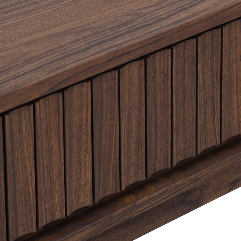 Table de chevet 1 tiroir Fidia, Noyer foncé