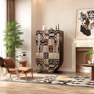 Spacious Walnut Frame Cabinet with Drawers