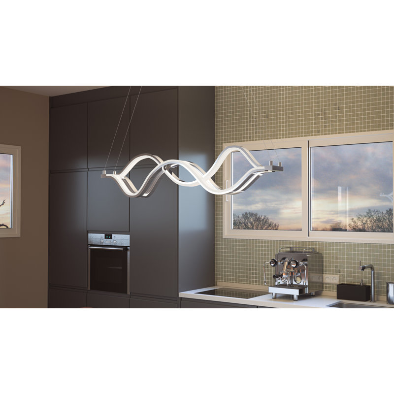 Freshta - Light LED Unique/Statement Pendant, Polished Chrome