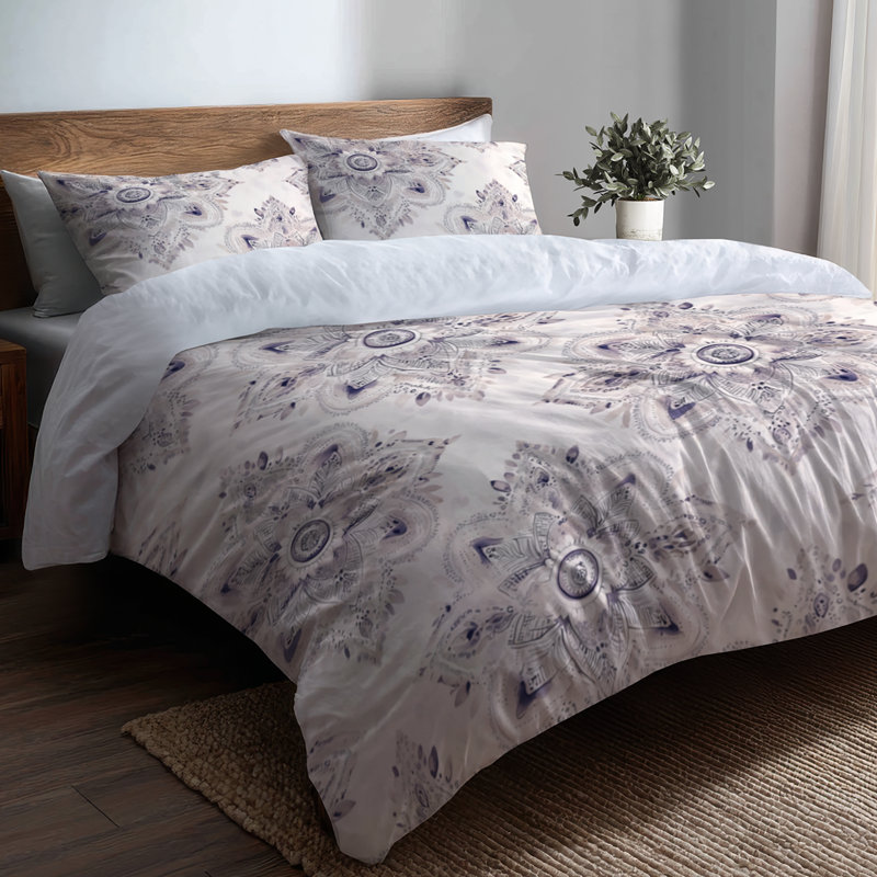 Ensemble de literie à motif cachemire 3 pièces - Ensemble de housse de couette et coussin décoratif Boho