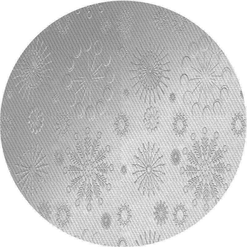 Tapis zone grise à motifs, Rond 4 pi
