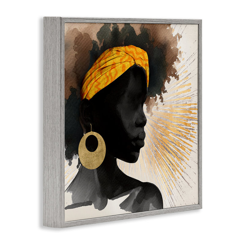 Silhouette de soleil levant avec giclée encadrée, conception par CAD Designs, Giclée de ferme grise encadrée