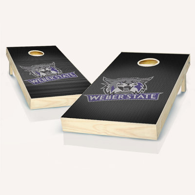 2' x 4' NCAA Team Slanted Solid Wood Cornhole Set with Carry Case