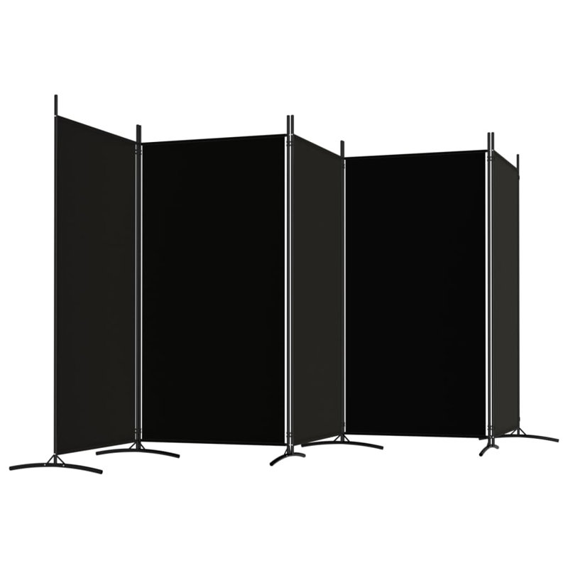 Abdisamad 3 Panel Room Divider, Black, 5, 180cm H x 433cm W