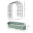 Galvanized Raised Garden Beds with Arch Trellis