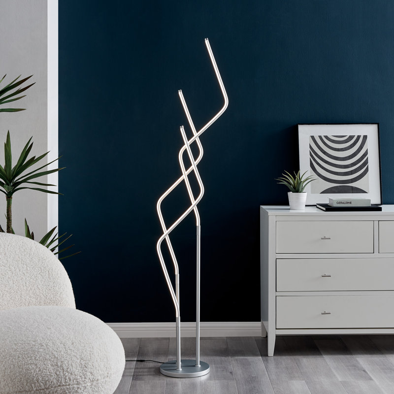 Camariyah 68.5'' LED Traditional Floor Lamp, Silver