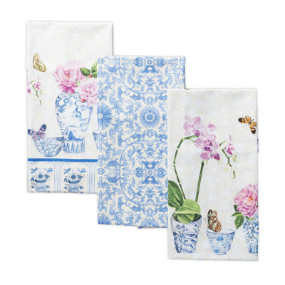 Ensemble de serviettes de cuisine 100% coton 3 - 20 "x 27,5" Maison d'Hermine Canton