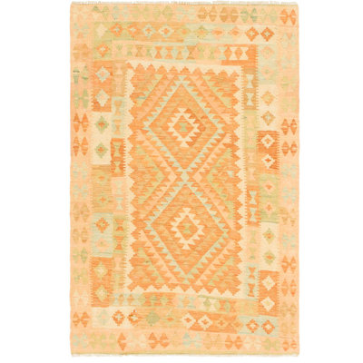 Elland One-of-a-Kind 3'3" X 5' New Age Wool Area Rug in Orange