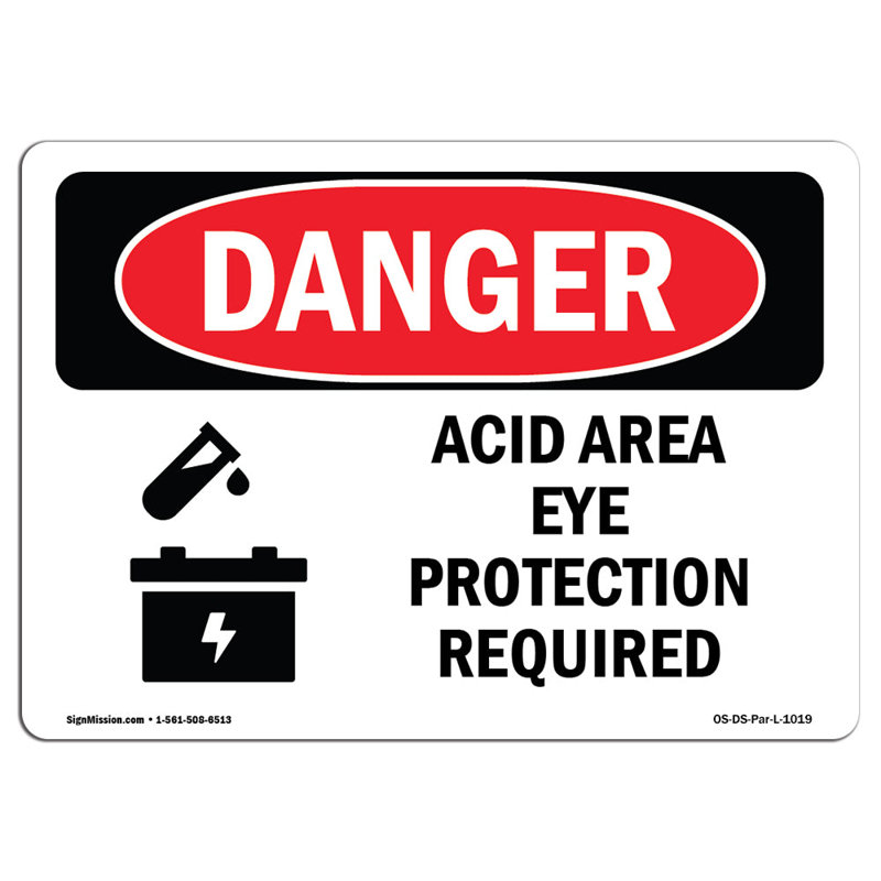 Signe de danger, H 12 po x l 18 po x P 0,1 po
