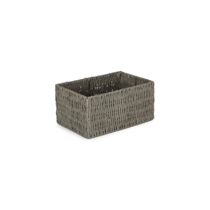 Wicker Paper Rope Storage Basket, 20cm H x 37cm W x 25cm D
