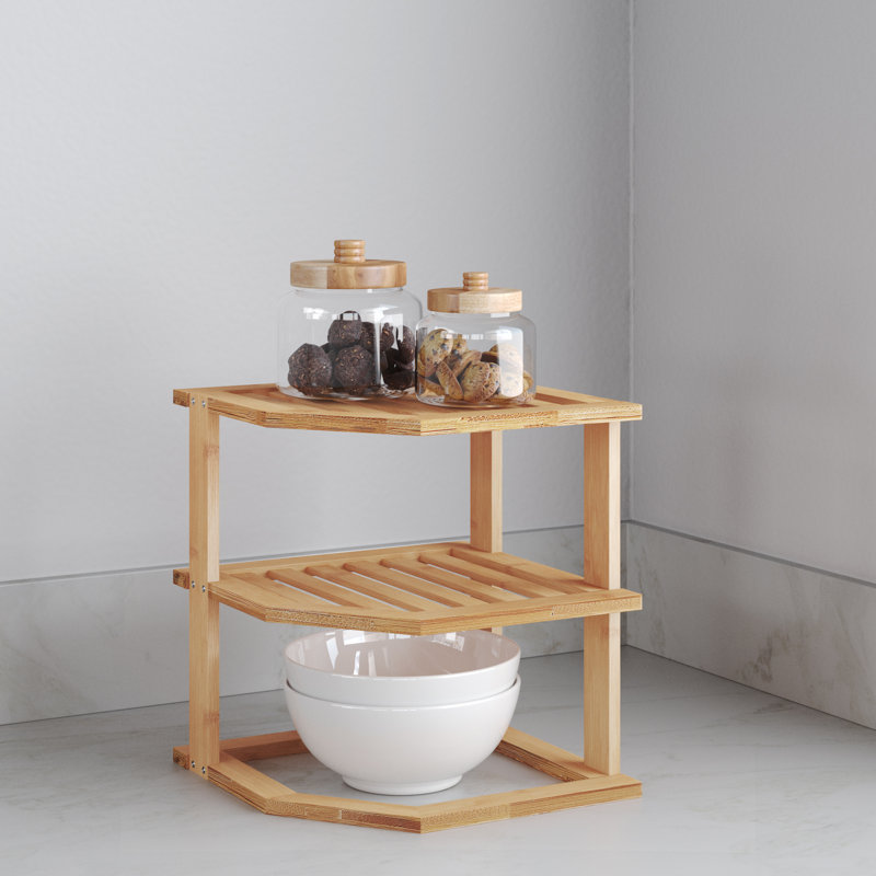Bambüsi Wood Cabinet Shelving Rack