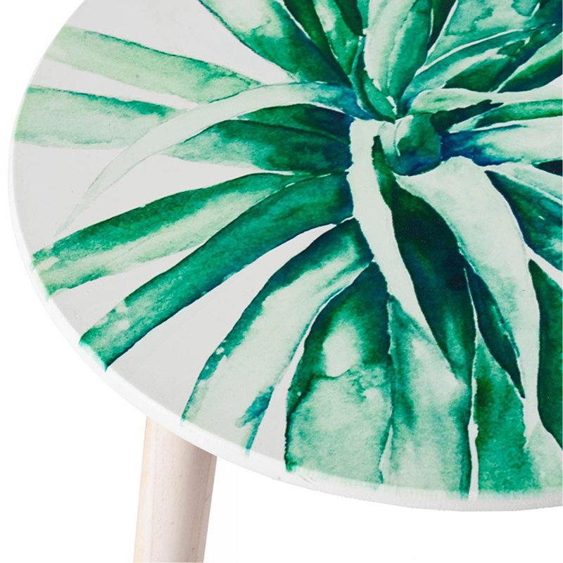 Tables d'appoint S / 2, White+Green / Natural
