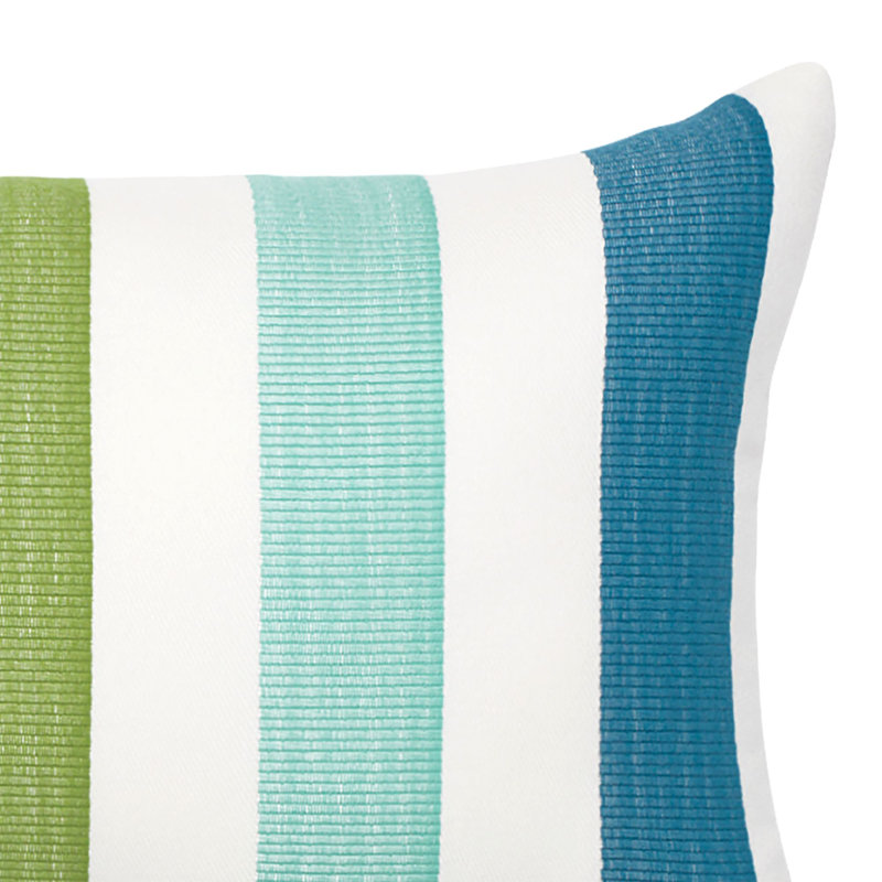 Rhodes Stripe Lumbar Outdoor Rectangular Sunbrella® Pillow Cover & Insert