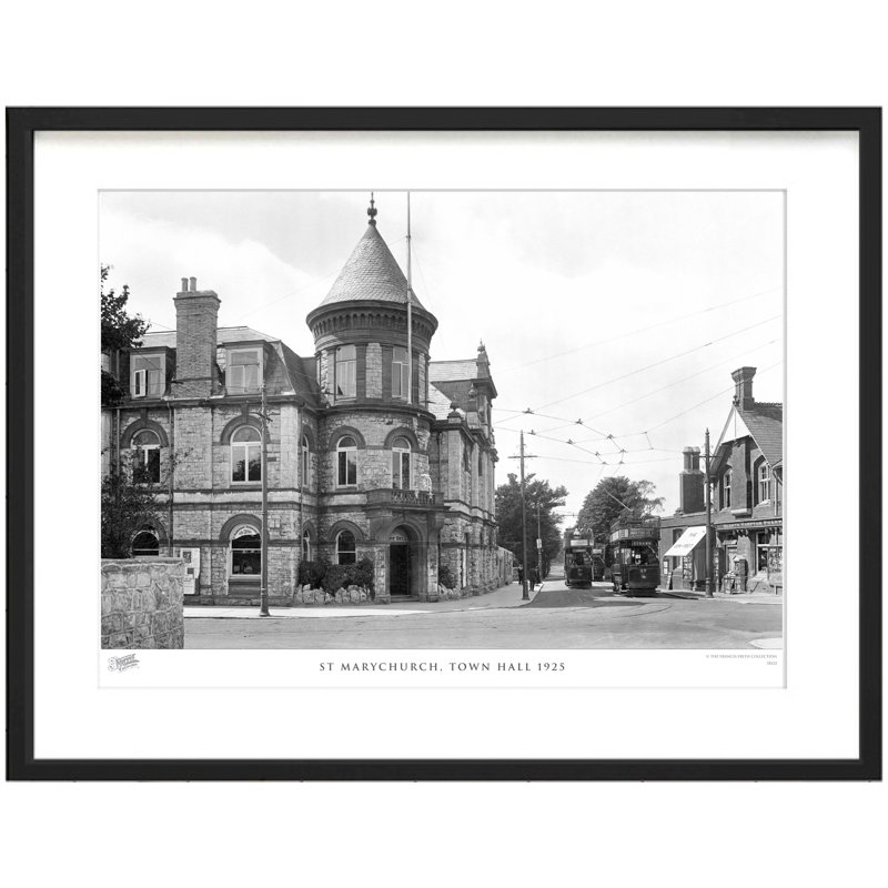 St Marychurch, Town Hall 1925 by Francis Frith - Single Picture Frame Print, 45cm H x 60cm W x 2.3cm D