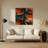 Abstract Landscape 95 Black Metal Wall Art-1196205671