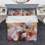 Aquarelle abstraite avec rouge et jaune - Ensemble de housse de couette contemporaine - Microfibre de polyester-38758262