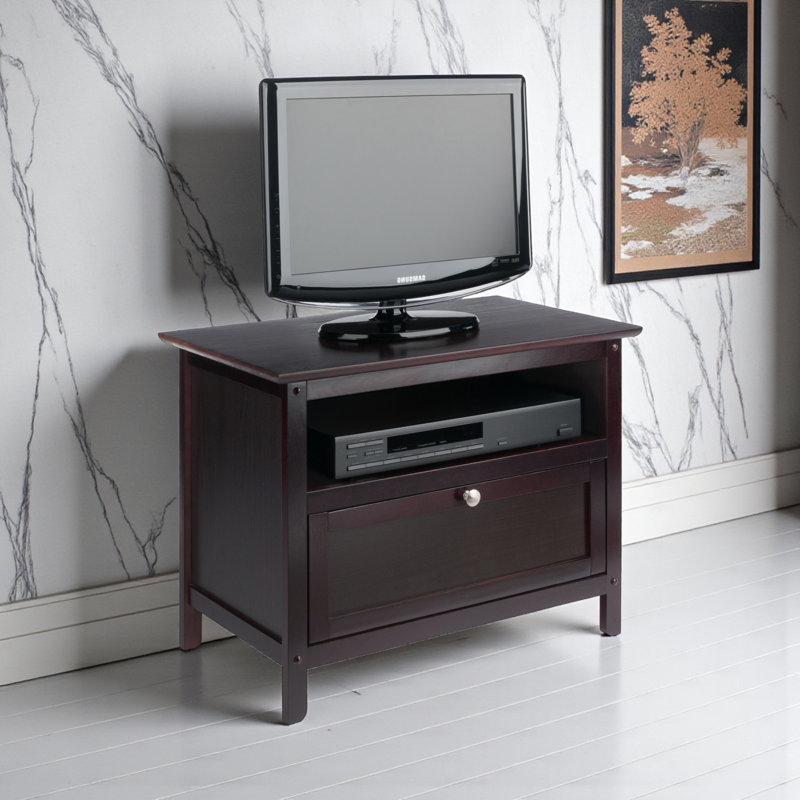 Cannelton Espresso Finish Solid/Composite Wood TV Stand, 25'' W X 14.9'' D X 18.81'' H