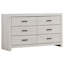 Ensemble de chambre avec grand lit 4 pièces Kesha Blanc bord de mer-99323844