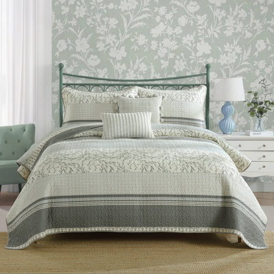 Cotton Quilted Striped Quilt