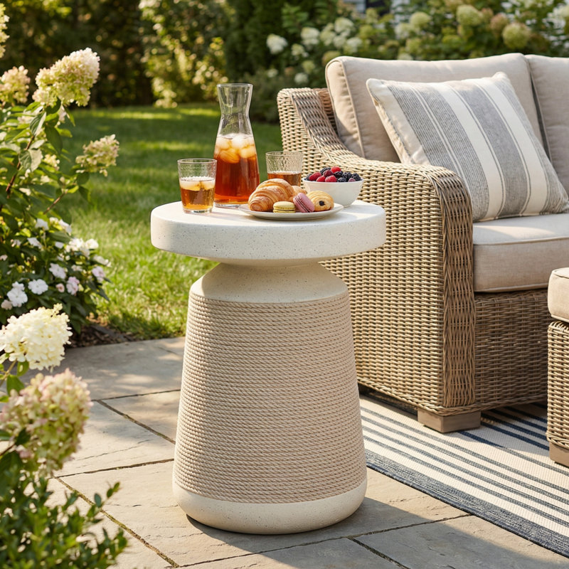 Table d'appoint sculpturale moderne Mgo Sienna