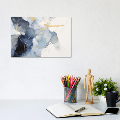 «Dark Blue Abstraction I», reproduction d'art sur toile tendue