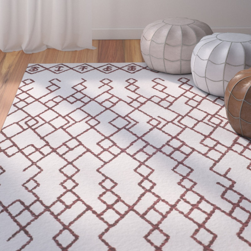Burrell Cedar Brook Hand Loomed Cotton Geometric Rug, Runner 2'3" x 8'