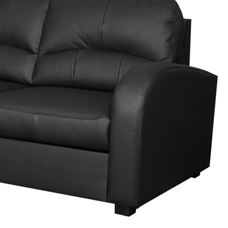 Fridulf 3 Seater Sofa Bed, Black, Left Hand Facing