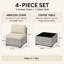 Ensemble de 4 coussins de patio en rotin avec coussins Outdloor-1228340779-1228340798