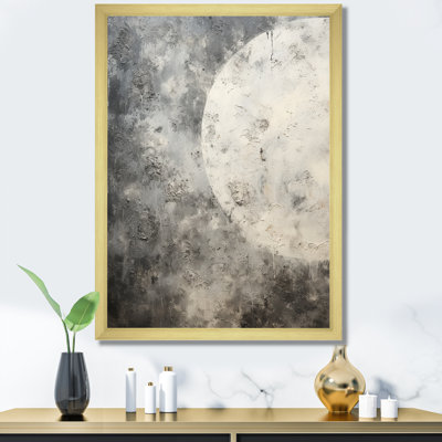 Minimalisme, lune grise, surface 2 - Tachisme, art mural