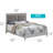 Elegant Transitional Full Bed In Silver Champagne
