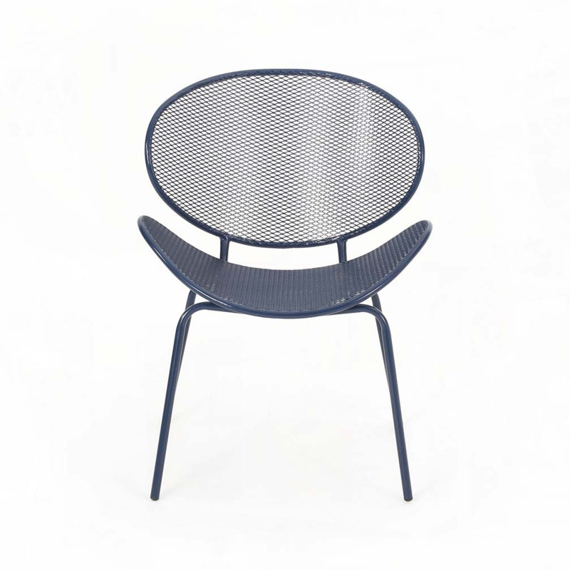 Aynslie 2 - Person Patio Conversation Set, Matte Navy Blue