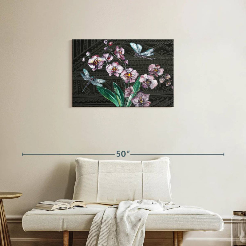 Orchidée Harnek Boho paysage noir