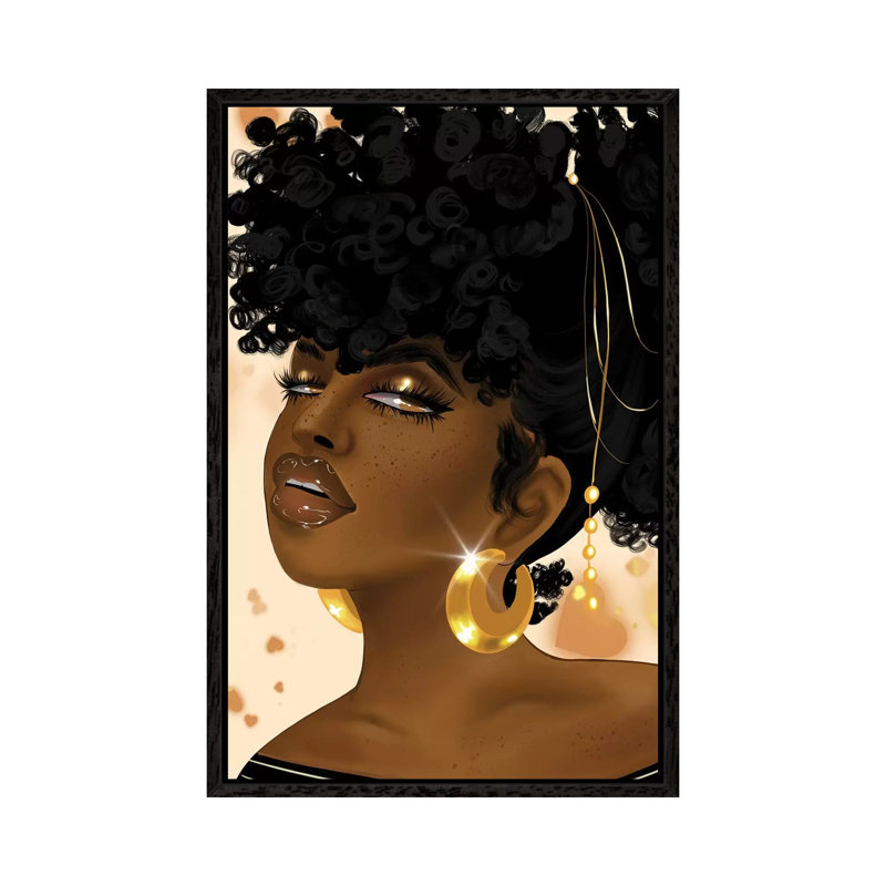 Khadijah Dont Need Ya by Zola - Print on Canvas, 66.04cm H x 45.72cm W x 3.81cm D, Black Framed