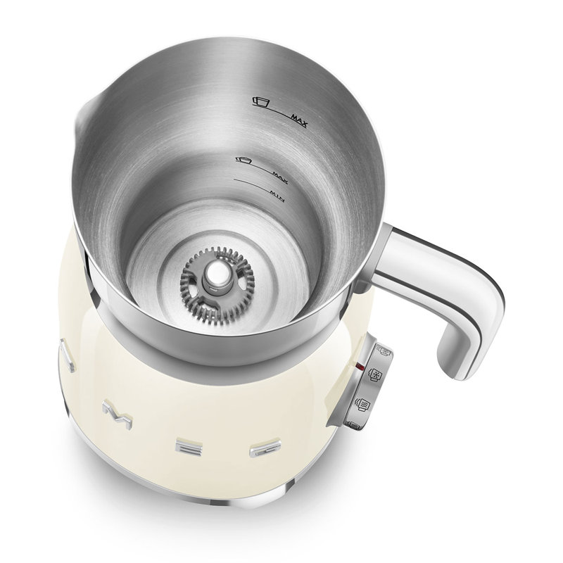 Cream Retro Stainless Steel Electric Milk Frother