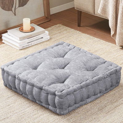 Coussin de sol carré en chenille poly A Alez