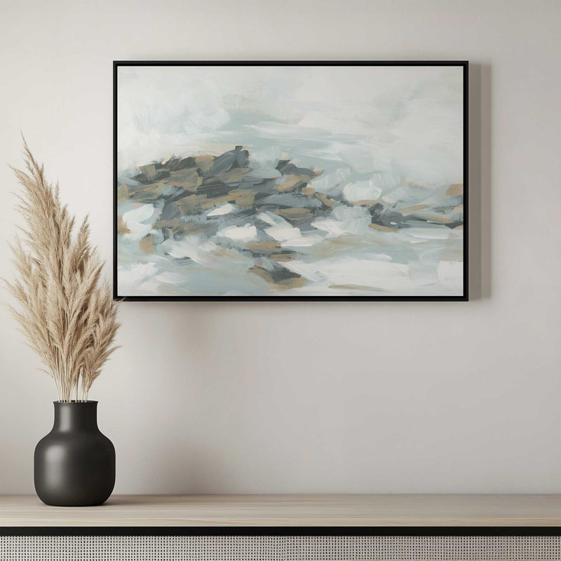 «Clouded Breakers I» par June Erica Vess, reproduction d'art sur toile, Brun, H 18 po x l 24 po