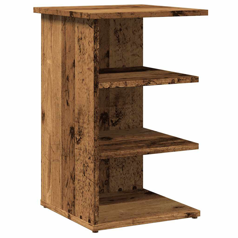 35cm W Manufactured Wood Bedside Table, Old Wood