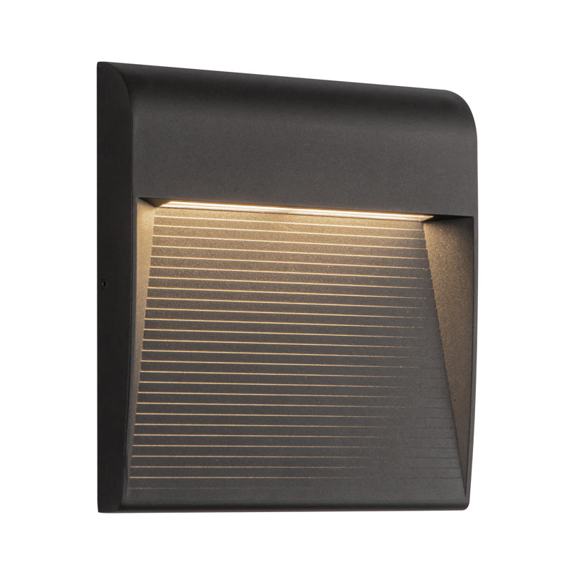Casa LED Wall Light, Black, 8.25" H x 8.25" W x 1" D