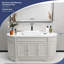 Lavabo-vasque à poser Davivy 23,6 po de style nordique marbré